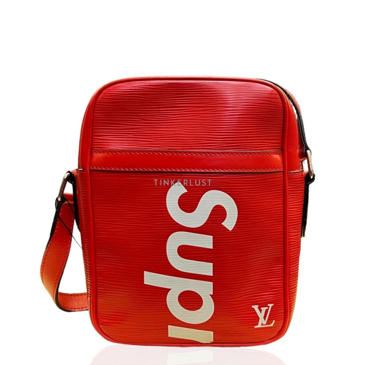 tas sling bag Louis Vuitton x Supreme Epi Leather Red Sing Bag Tinkerlust